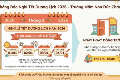 Thông báo lịch nghỉ Tết Dương lịch 2026
